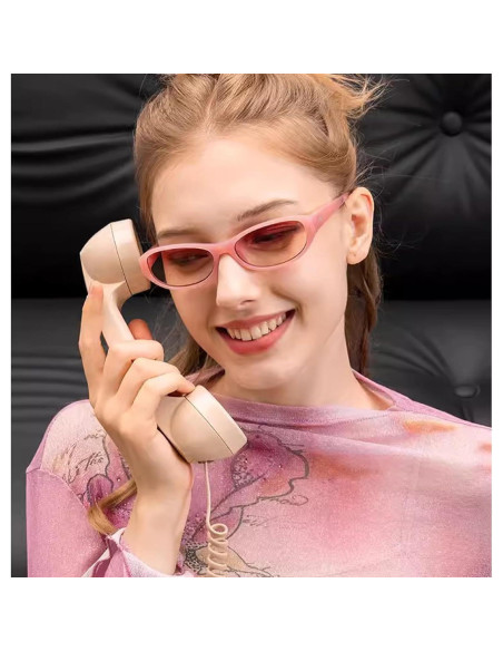 Gafas de sol ovaladas BRMHDY para mujeres, UV400, estilo 90s