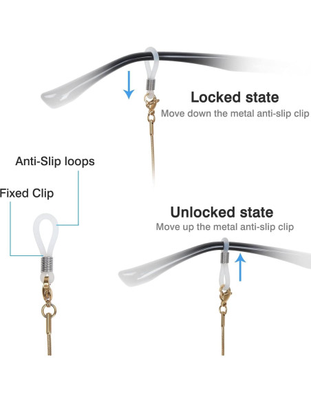 Cadena para Gafas OCR Dorada 78,74 cm con Hebilla Metal