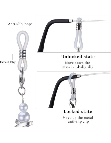 Cadena para Gafas OCR Blanca 76 cm Ajustable y Elegante