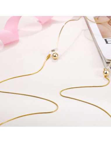 Cadena para Gafas OCR Dorada 78,74 cm con Hebilla Metal