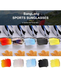Gafas de sol deportivas BangLong con 5 lentes UV400 2
