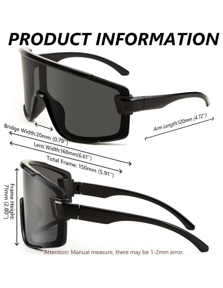Gafas de Ciclismo FEISEDY B2944 UV400 Marco Negro