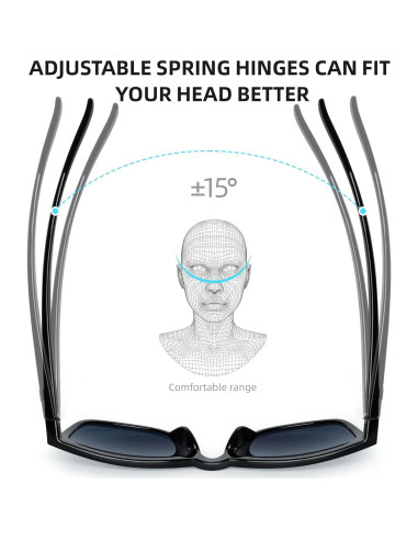 Gafas de sol Bnus B7066 Polarizadas Lentes de Vidrio