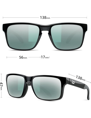 Gafas de Sol BNUS B7066 Polarizadas con Lentes de Vidrio