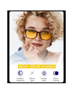 Gafas de Visión Nocturna TJUTR Amarillas Polarizadas 2