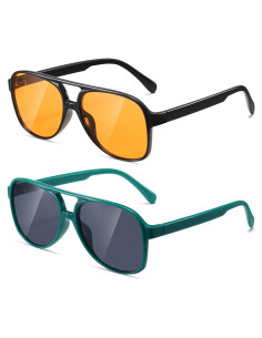 Gafas de sol aviador TIANYESY retro unisex con protección UV