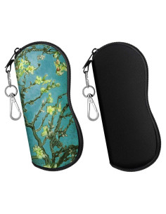 Funda para Gafas MoKo Neopreno Negro y Flor de Almendra