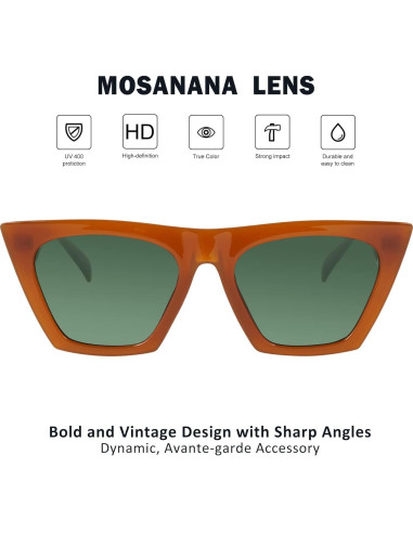 Gafas de sol Mosanana cuadradas UV400 para mujeres