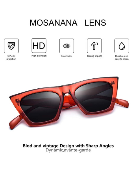 Gafas de Sol Mosanana Cuadradas UV400 para Mujeres