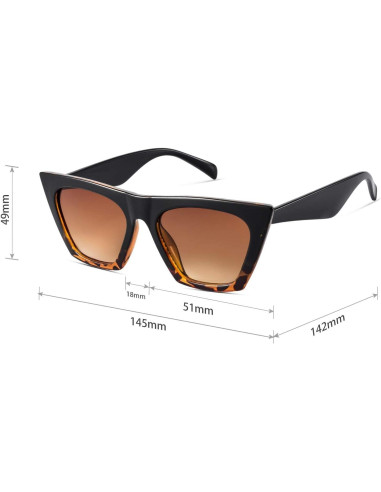Gafas de sol Mosanana SHINE UV400 Tortuga negra