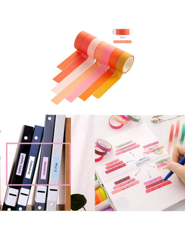 Juego de 60 Rollos de Cinta Washi Emmoolife 15mm x 3m Multicolor