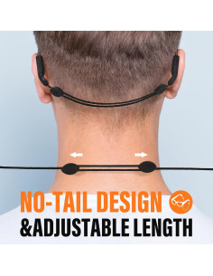 Correa para Gafas Buyisgle 3Pcs Ajustable Negro 35.56 cm 2