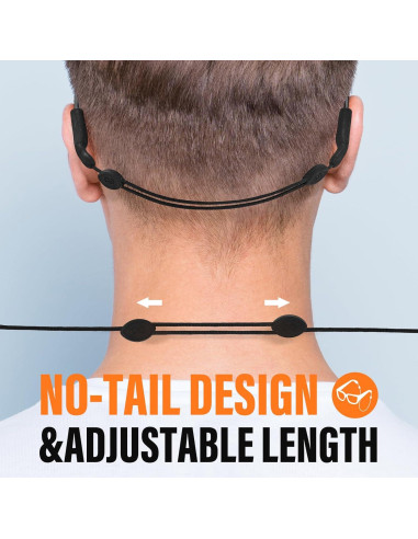 Correa para Gafas Buyisgle 3Pcs Ajustable Negro 35.56 cm