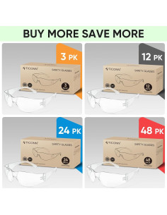 Gafas de Seguridad TICONN Transparentes Anti-rayones 2