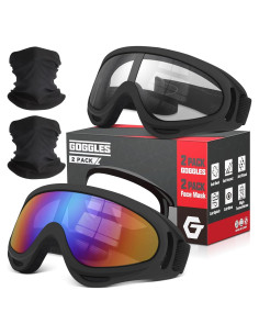 Gafas de Motocicleta OXG 2 Pack + 2 Gaiters UV400