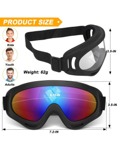 Gafas de Motocicleta OXG 2 Pack + 2 Gaiters UV400 2