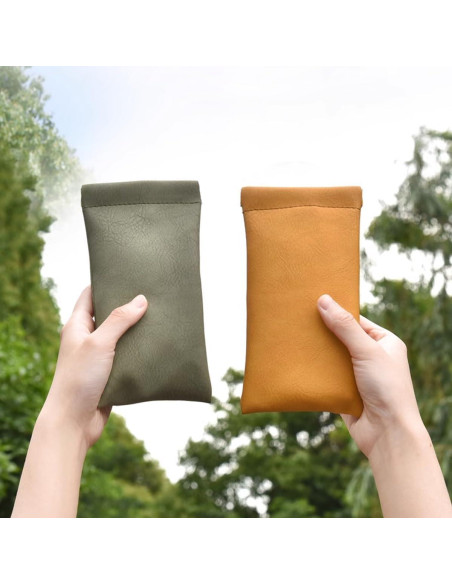 Estuches de Gafas de Cuero PU - 3 Piezas - Impermeables