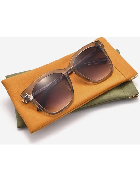 Estuches de Gafas de Cuero PU - 3 Piezas - Impermeables