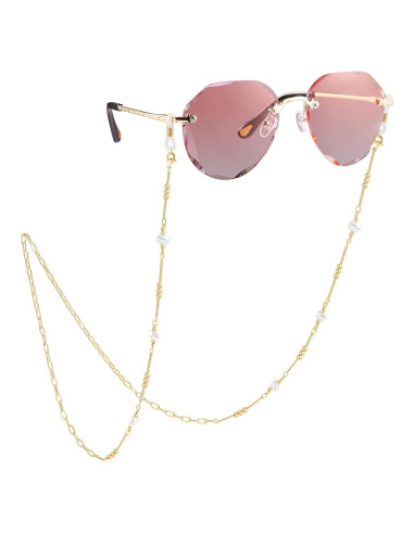 Cadena de Gafas PEARLADA de Oro 18K y Perlas Barrocas