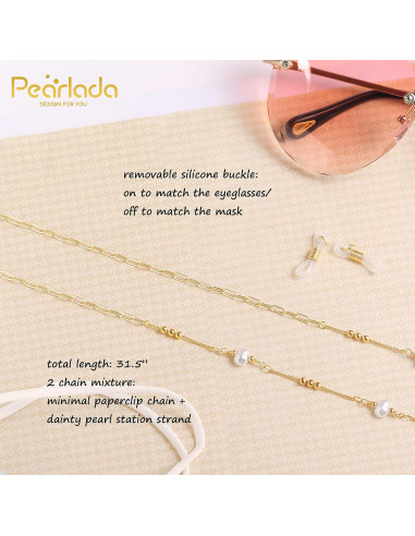 Cadena de Gafas PEARLADA de Oro 18K y Perlas Barrocas