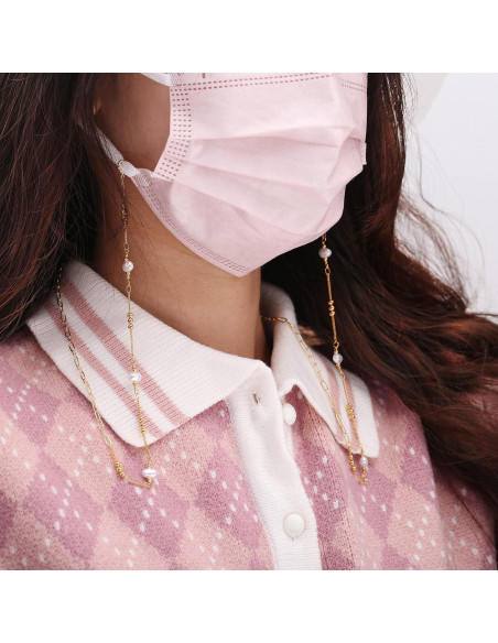 Cadena de Gafas PEARLADA de Oro 18K y Perlas Barrocas Cadena de Gafas PEARLADA de Oro 18K y Perlas Barrocas