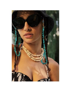 Cadena de Gafas PEARLADA de Turquesa y Oro 18K 2