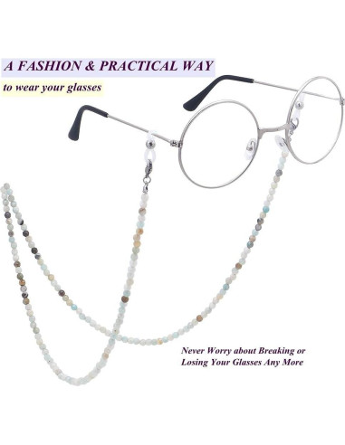 Cadena de Gafas KAI Top de Piedra Natural para Mujeres