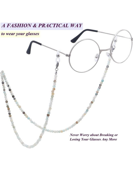 Cadena de Gafas KAI Top de Piedra Natural para Mujeres