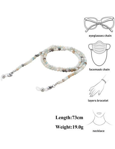 Cadena de Gafas KAI Top de Piedra Natural para Mujeres