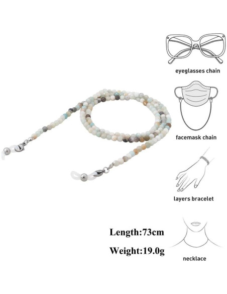 Cadena de Gafas KAI Top de Piedra Natural para Mujeres