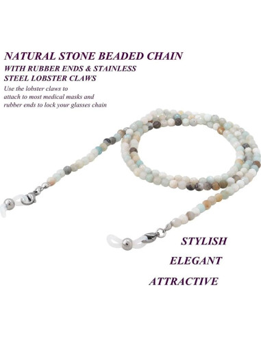 Cadena de Gafas KAI Top de Piedra Natural para Mujeres