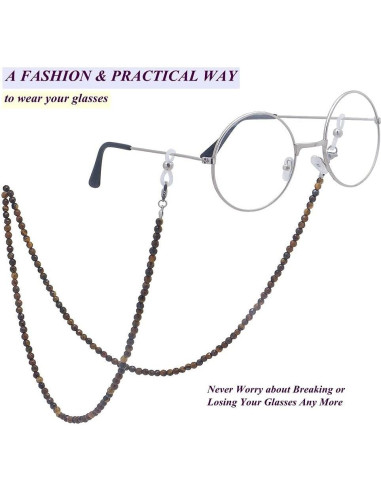 Cadena de Gafas KAI Top Ojo de Tigre Moda 73 cm