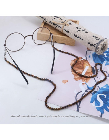 Cadena de Gafas KAI Top Ojo de Tigre Moda 73 cm