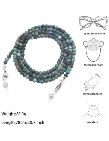 Cadena de Gafas KAI Top Turquesa Africana Moda Ajustable