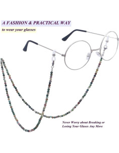 Cadena de Gafas KAI Top 73 cm Cuentas de Piedra Natural 2