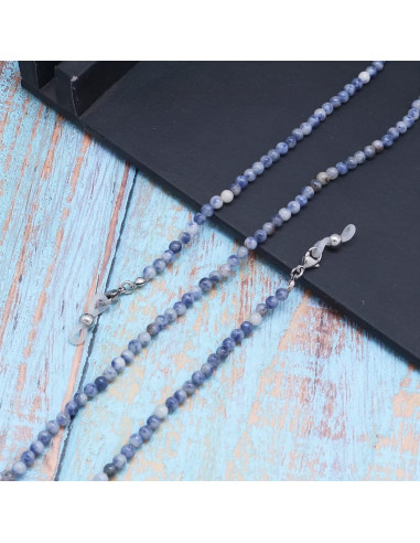 Cadena de Gafas KAI Top Cuentas de Piedra Natural Azul