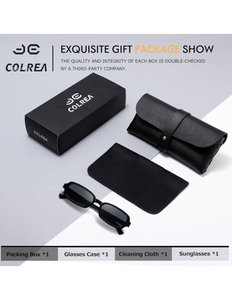 Gafas de sol rectangulares Colrea UV400 para mujeres Gafas de sol rectangulares Colrea UV400 para mujeres