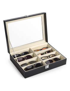 Organizador de Gafas CO-Z 8 Compartimentos Negro