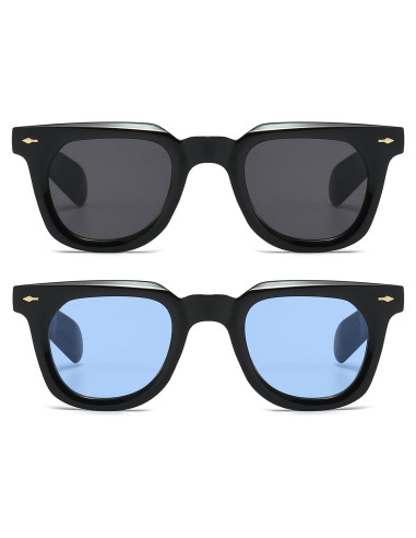Gafas de sol cuadradas PORADAY unisex con lentes UV400