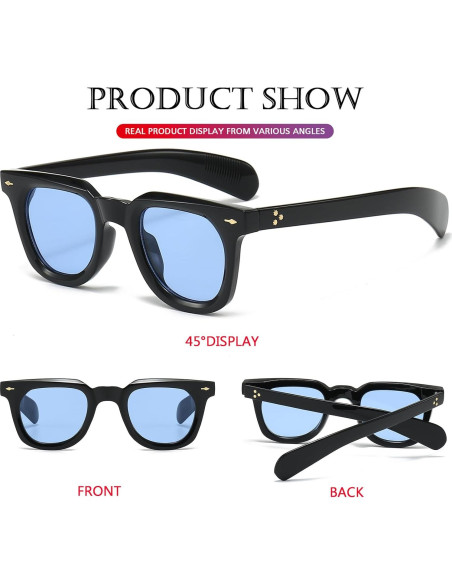 Gafas de sol cuadradas PORADAY unisex con lentes UV400