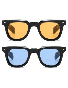 Gafas de sol cuadradas PORADAY unisex con lentes UV400