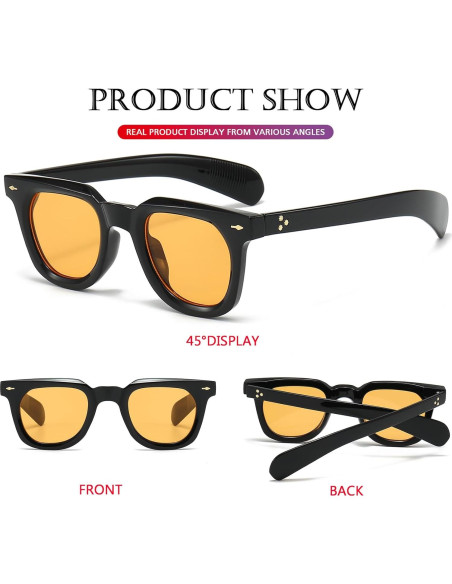 Gafas de sol cuadradas PORADAY unisex con lentes UV400 Gafas de sol cuadradas PORADAY unisex con lentes UV400