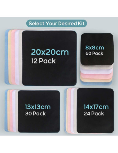 Paquete de 30 Paños de Microfibra CONLI 13x13cm Suave