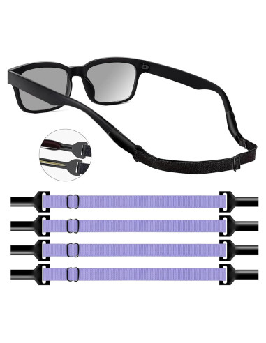 Correa Ajustable para Gafas KECHIO 4 Piezas Color Púrpura