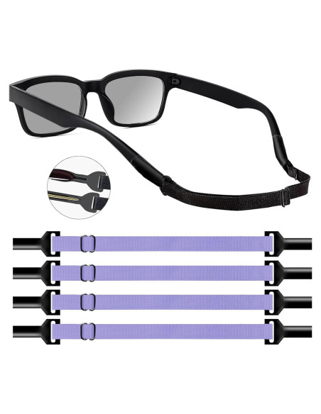 Correa Ajustable para Gafas KECHIO 4 Piezas Color Púrpura