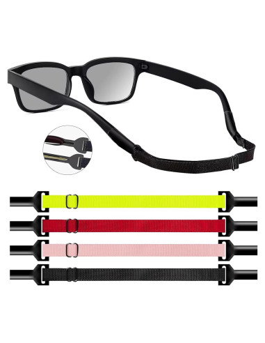 Correa Ajustable para Gafas KECHIO 4 Piezas Nylon 24-34 cm
