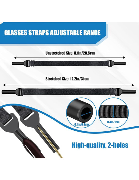 Correa Ajustable para Gafas KECHIO 4 Piezas Nylon 24-34 cm Correa Ajustable para Gafas KECHIO 4 Piezas Nylon 24-34 cm