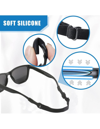 Correa Ajustable para Gafas KECHIO Rosa 24-34 cm Paquete de 4