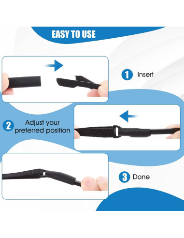 Correa Ajustable para Gafas KECHIO 4 Piezas Nylon 24-34 cm