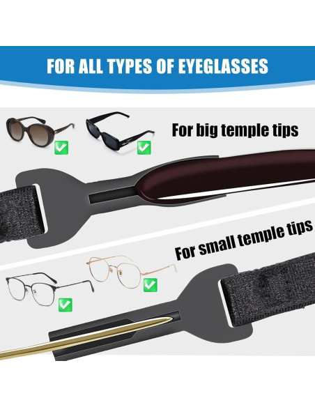 Correa Ajustable para Gafas KECHIO 4 Piezas Color Púrpura